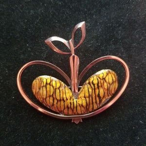 VTG  MATISSE RENOIR YELLOW COPPER Enamel APPLE